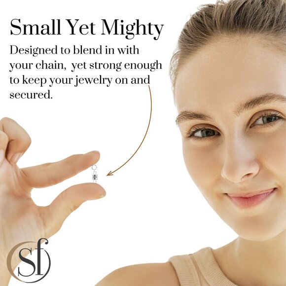 Magnetic Necklace Clasp Set Silver | 2 Pack | Easy On Off | Boutique New - Picture 13 of 13